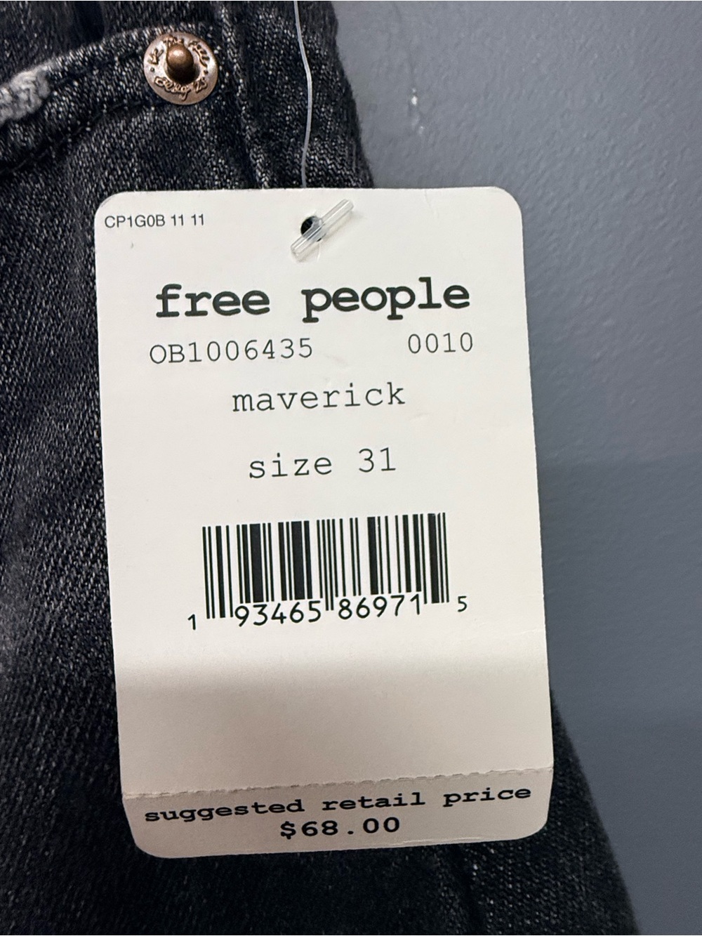 We The Free Washed Gray Frayed Hem Denim Mini Skirt - Picture 3 of 5